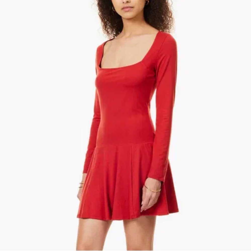 Reformation coen square neck long sleeve dress 37932